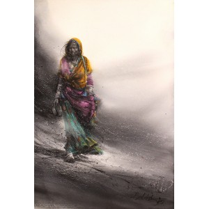 Ali Abbas, 15 x 21 Inch, Watercolor on Paper, Figurative Painting, AC-AAB-223